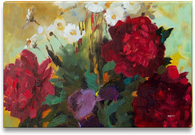 43% OFF on Beautiful Flowers Canvas Art