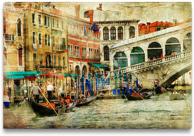 43% OFF on Rialto Bridge Painting Canvas Art