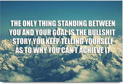 58% OFF on The Only Thing Standing Between You Quote Laminated Poster Paper Print 58% OFF on The Only Thing Standing Between You Quote Laminated Poster Paper Print