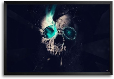 74% OFF on Skull Abstract Art Fp00004471 Framed Photographic Paper