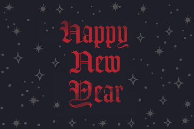 16% OFF on Poster - Happy New Year in Red Paper Print