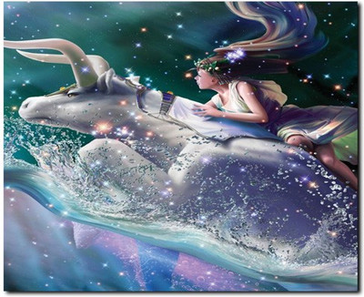 69% OFF on Stybuzz Aries Girl Anime Frameless Canvas Art