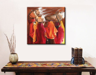 55% OFF on Rajashthan Ladies Art Print Canvas Art