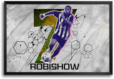 46% OFF on Shopmantra Robinho Football Laminated Frame Poster Paper Print