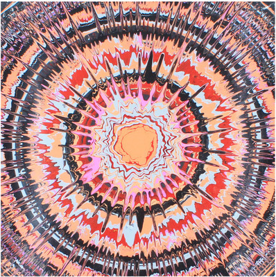 12% OFF on Orange Theme Small Abstract Canvas Art