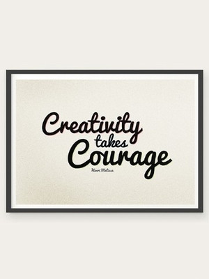 70% OFF on Creativity Takes Courage 3D Poster