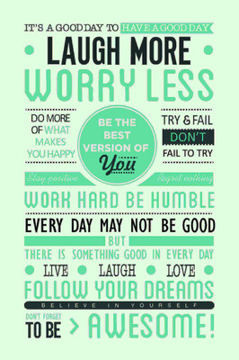 40% OFF on Laugh More Worry Less Paper Print