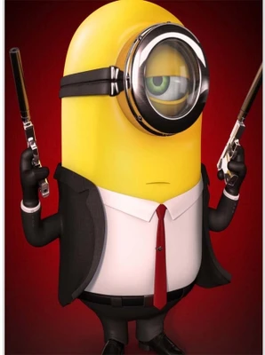 37% OFF on Minion With Guns Poster (12 x 18 Inches) by Shopkeeda Paper Print