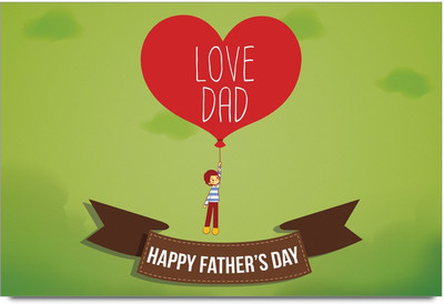 53% OFF on Happy Father's Day -SMFP00002206 Laminated Poster Paper Print