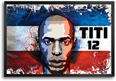46% OFF on Shopmantra Thierry Henry France Football Laminated Frame Poster Paper Print