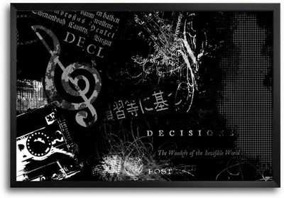 74% OFF on Music Typography Fp00004337 Framed Photographic Paper