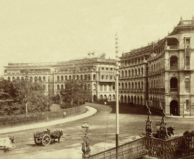 Elphistone Circle-Horniman Circle-Bombay-C.1880 Photographic Paper Elphistone Circle-Horniman Circle-Bombay-C.1880 Photographic Paper