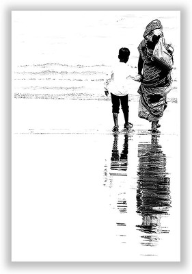 50% OFF on Mother and Son Illustration Paper Print 50% OFF on Mother and Son Illustration Paper Print