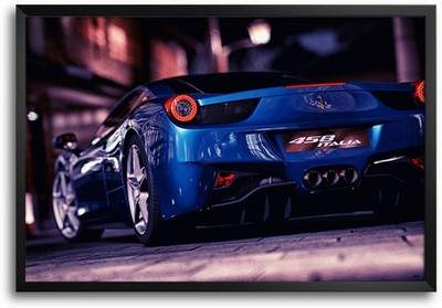 74% OFF on Blue Ferrari Fp00003757 Framed Photographic Paper