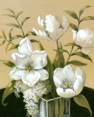 79% OFF on Painting Without Frame - White Rose Abstract Canvas Art