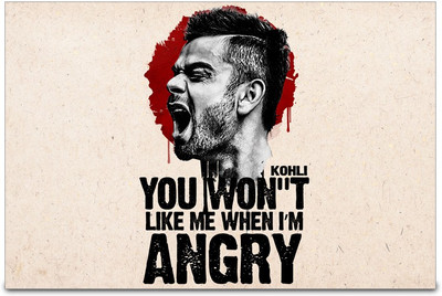 60% OFF on ShopMantra Virat Kohli Angry Paper Print