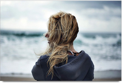 75% OFF on Amy Vintage Alone Girl On The Beach Paper Print 75% OFF on Amy Vintage Alone Girl On The Beach Paper Print