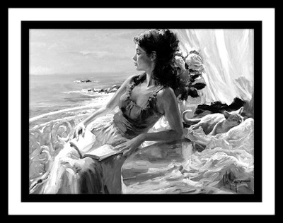 33% OFF on Lady At Ocean Fine Art Print