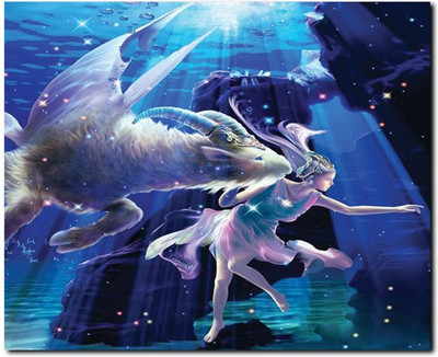 69% OFF on Stybuzz Capricorn Horoscope Frameless Canvas Art