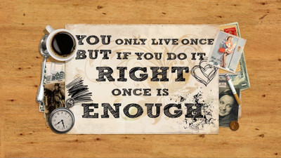 16% OFF on Urbanhomz One Life Is Enough Poster Paper Print