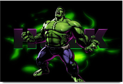 62% OFF on Hulk Comic Charectar Paper Print