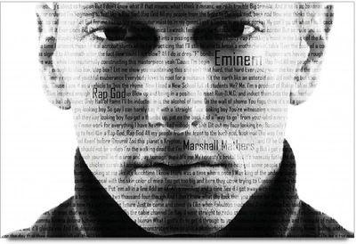 34% OFF on Eminem Quotes Black Paper Print