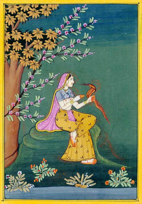 55% OFF on Lady with Snake Mughal Miniature Fine Art Print