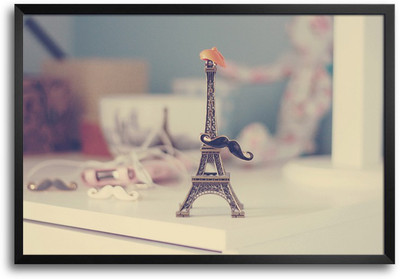 46% OFF on Retro Eiffel Tower Moustache Laminated Framed Paper Print 46% OFF on Retro Eiffel Tower Moustache Laminated Framed Paper Print
