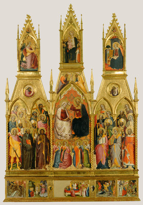 7% OFF on Polyptych With Coronation Of The Virgin And Saints By Cenni Di Francesco Di Ser Cenni Italian Florentine Active Fine Art Print