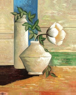 77% OFF on Painting Without Frame - Abstract Pot Canvas Art