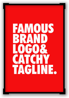 50% OFF on Famous Brand Logo Red Funny Quote Framed Poster Paper Print