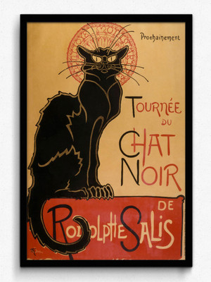 34% OFF on Seven Rays Le Chat Noir framed Paper Print