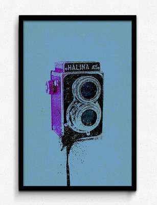 Seven Rays Abstract - Camera Halina Framed (Small)