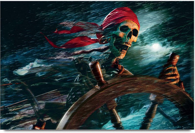 34% OFF on Pirates Of The Caribbean Skeleton Paper Print 34% OFF on Pirates Of The Caribbean Skeleton Paper Print