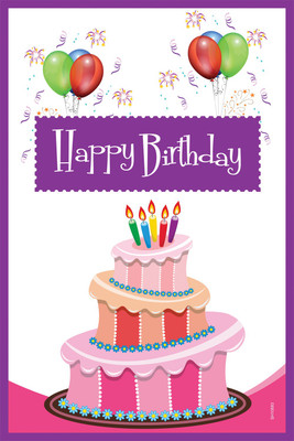 16% OFF on Shopisky Happy Birthday With Cake And Balloon Paper Print 16% OFF on Shopisky Happy Birthday With Cake And Balloon Paper Print