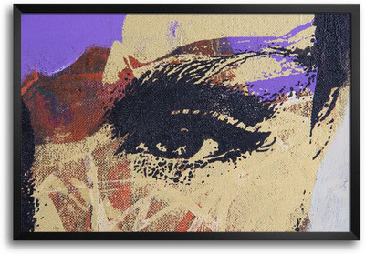 46% OFF on Modern Woman Eyes Painting Texture Laminated Framed Paper Print