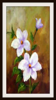 37% OFF on White Flower Painting Fine Art Print