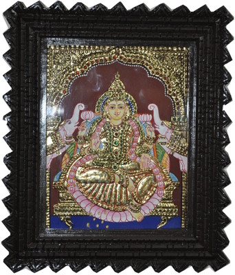 16% OFF on Gajalakshmi tanjore art painting Canvas Art