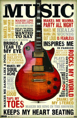 40% OFF on Music Inspires Me Paper Print