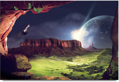 75% OFF on Fantasy Nature Night Paper Print