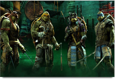 34% OFF on Amy Ninja Turtles Fighters with There Weapons 3D Poster