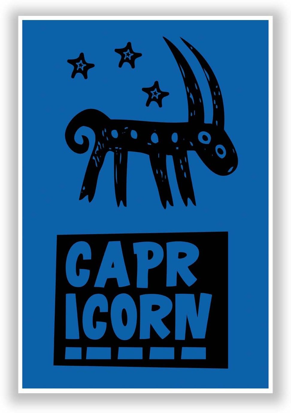 37% OFF on Capricorn Dark Blue | Zodiac Sign Gifts For Friends & Family Paper Print