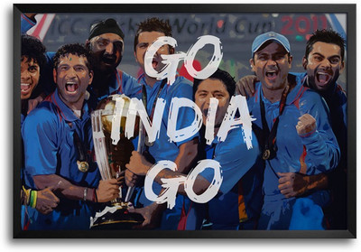 46% OFF on Shopmantra Go India Go Support Team India Paper Print