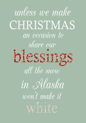 47% OFF on Christmas Quote Fine Art Print