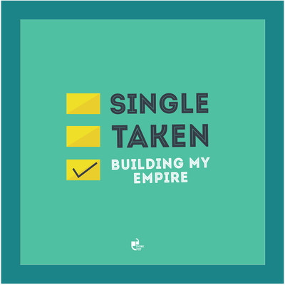 5% OFF on Thinkpot Single, Taken, Building My Empire ! - Blue Square Frame Paper Print