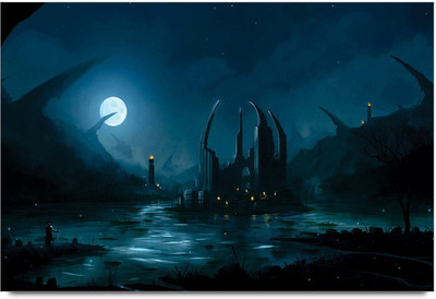 75% OFF on Amy 3D Dark Fantasy Kingdon in The Moon Light 3D Poster