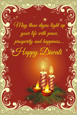 16% OFF on Poster - Wish Everyone A Diwali Filled With Happiness And A New Year Paper Print