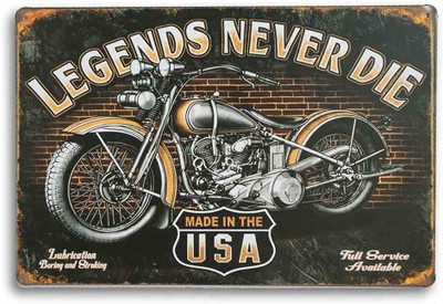 80% OFF on Legend Motorcyle Metal Plate Fine Art Print
