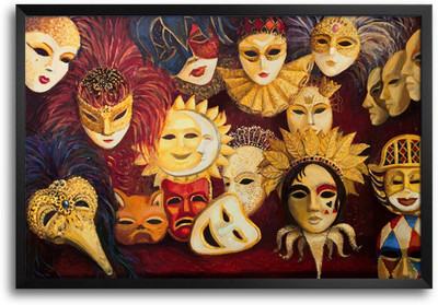 46% OFF on Masked Faces Painting Laminated Framed Paper Print 46% OFF on Masked Faces Painting Laminated Framed Paper Print