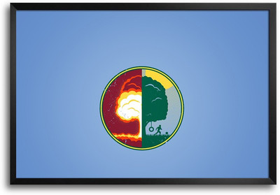 46% OFF on ShopMantra Keep it Green Laminated Frame Poster Paper Print